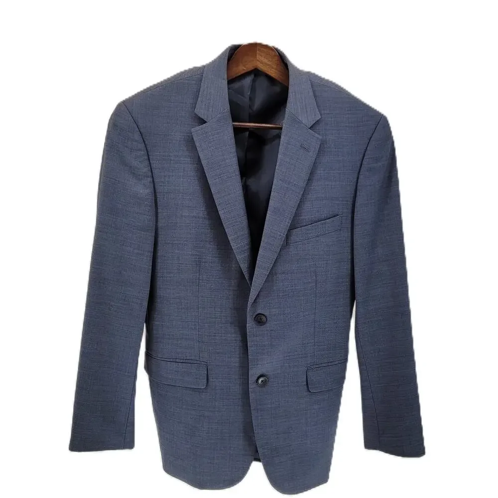 KENNETH COLE AWEARNESS Mens Classic Business Navy Blazer Sports Coat Jacket 42R